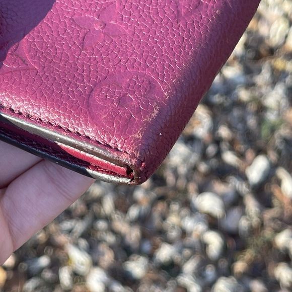 Louis Vuitton LV Monogram Empreinte Leather Sarah Long Wallet Purple - Picture 6 of 14